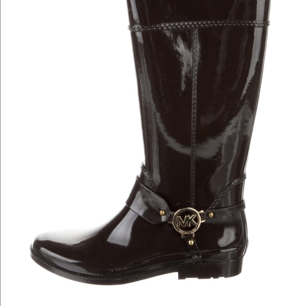 Michael Kors Rubber Knee-High Rain Boots - Picture 2 of 5